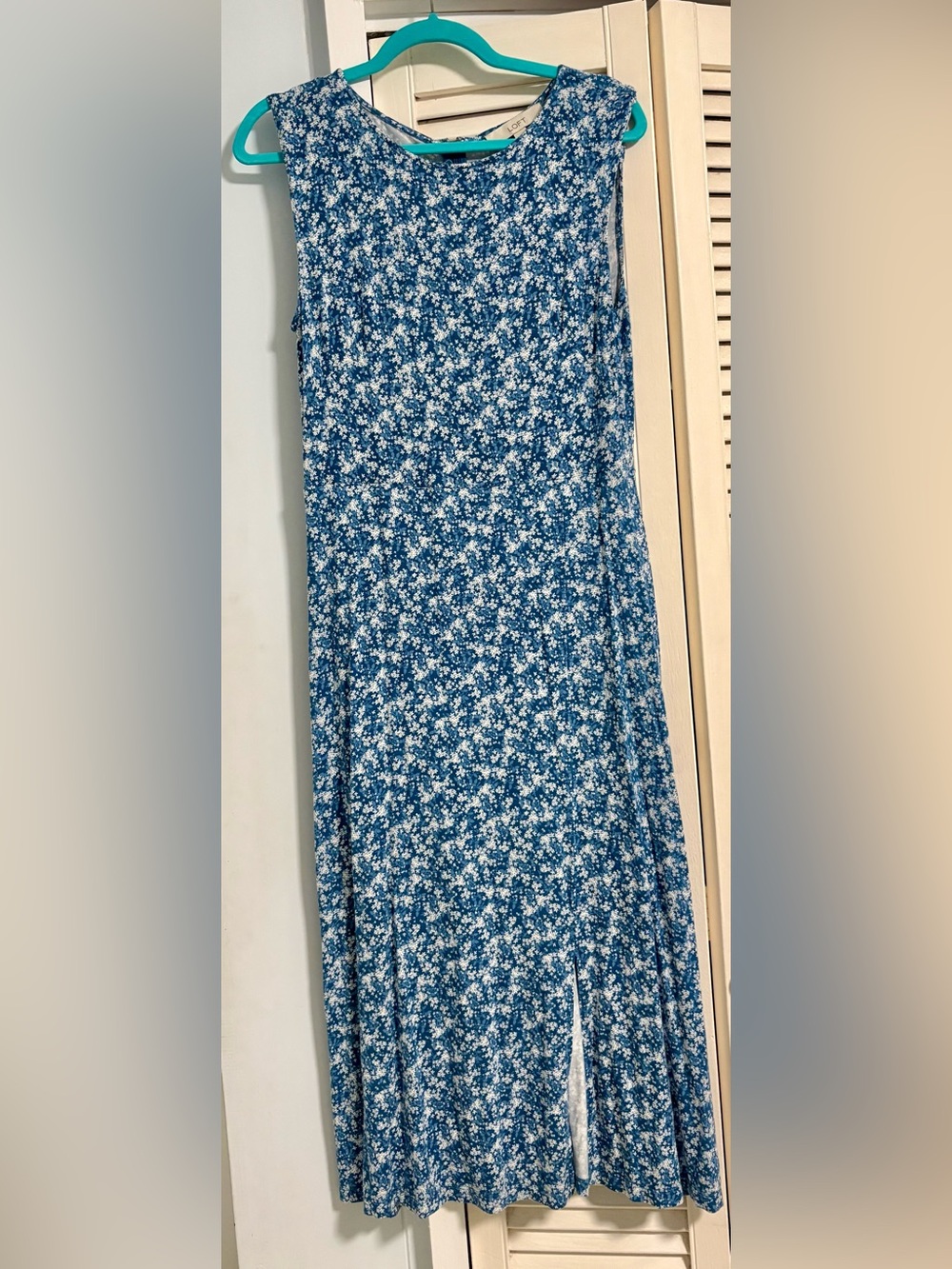 LOFT Blue and White Floral Maxi Skirt
